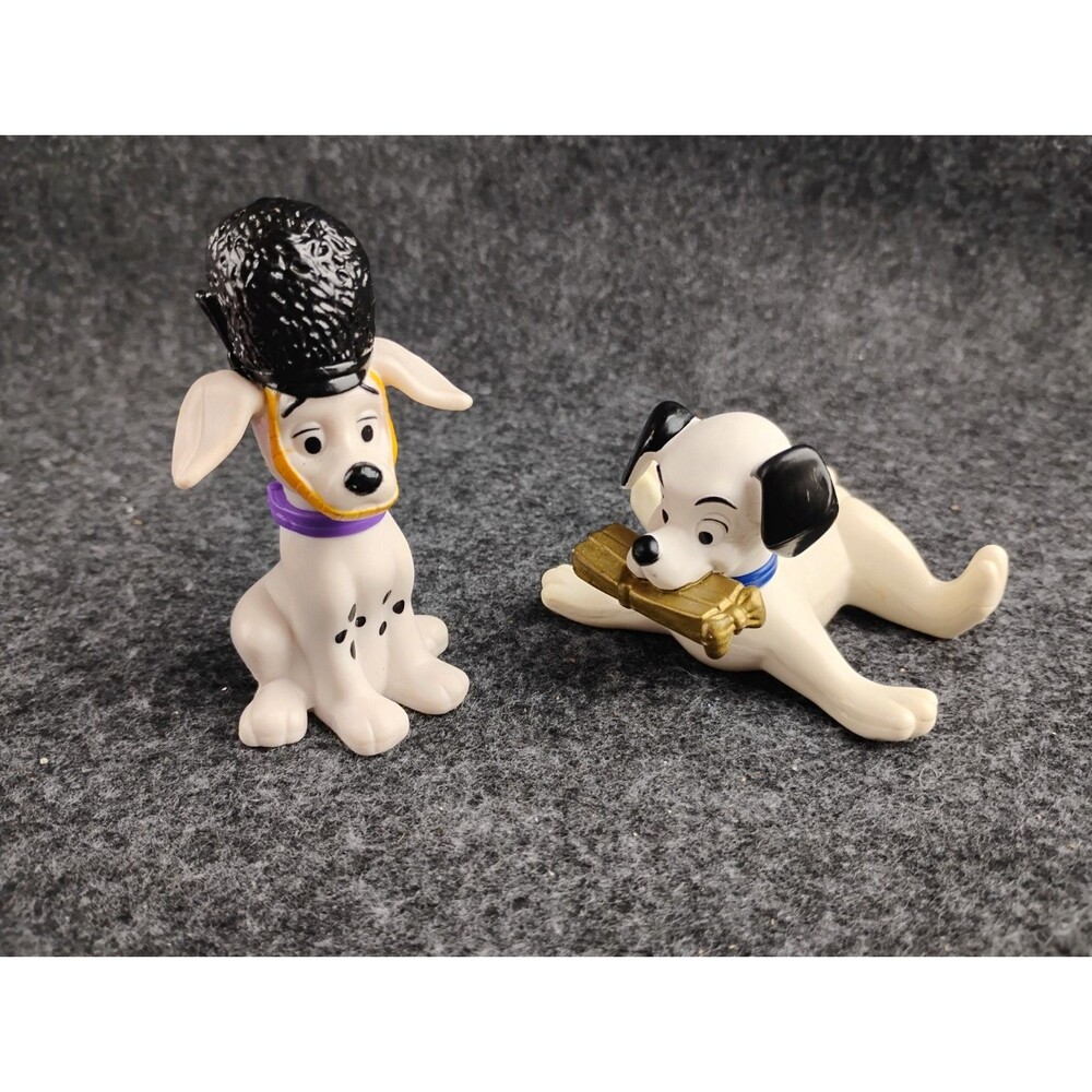 Disney 101 Dalmations McDonald's Dalmatian London Guard and Biting Gift Toy Lot